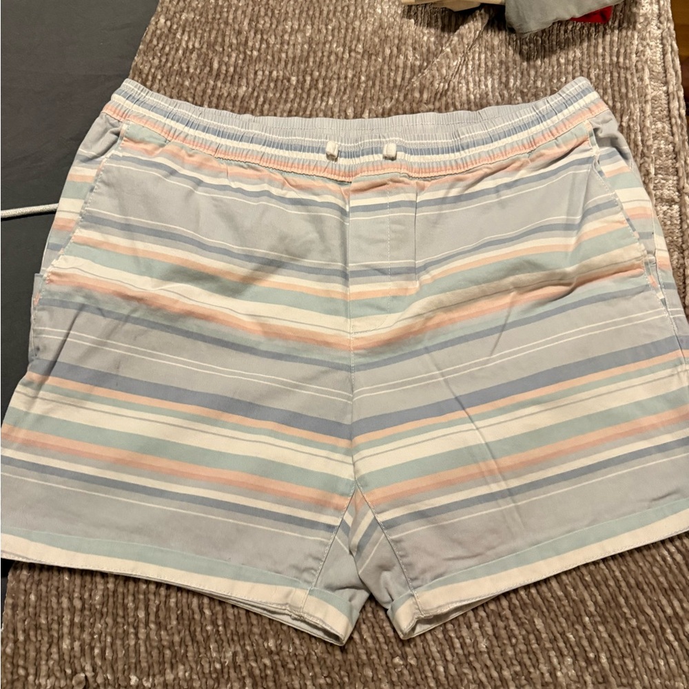 George Men's Pastel Striped Flat Front Shorts